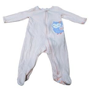 Carters Baby Girl 6 m Sleeper Pyjamas Zipper Zip Up Pink Owl Clothing 4/$20 🛑